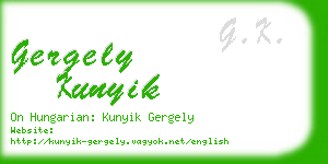 gergely kunyik business card
